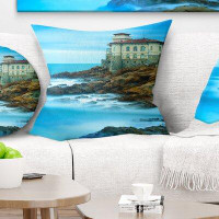 East Urban Home Beach Photo Buccale Castle on Cliff Rock and Sea Pillow