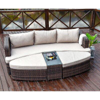Latitude Run® 89" Wide Outdoor Patio Daybed with Cushions