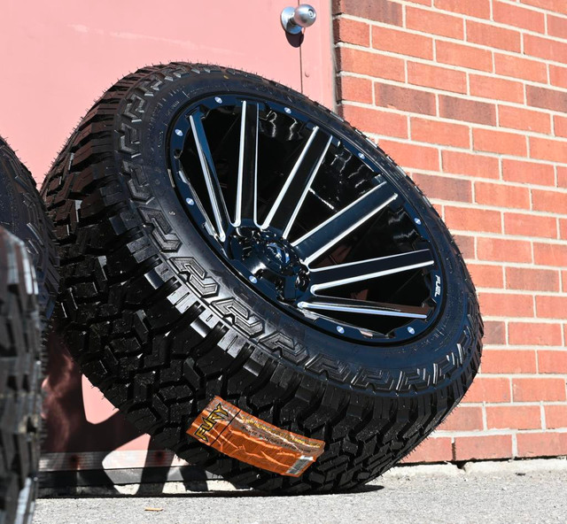 $4200 (5Pcs) Fuel Contra 22x12 35x12.5R22 Tire Sensors Rim Jeep Wrangler Rubicon Rim jeep wrangler sahara 1414 in Tires & Rims in Toronto (GTA)