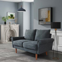 Winston Porter 53" Small Couches For Small Spaces, Modern Sofa Loveseat For Living Room, Fabric Sofas Couch With 2-Seate