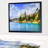 East Urban Home 'Lerici Village Panorama' Floater Frame Photograph on Canvas