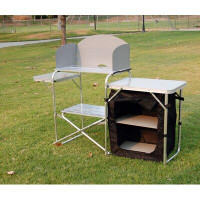 Arlmont & Co. Outdoor Portable Folding Camping Table With Storage Organizer