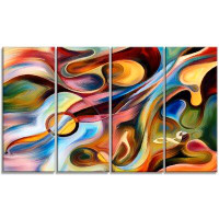 Made in Canada - Design Art Music beyond the Frames Music Abstract 4 Piece Graphic Art on Wrapped Canvas Set