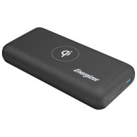 Energizer 20000 mAh USB-A/USB-C Power Bank with Wireless Qi Charger - Black