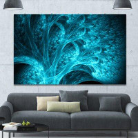 Made in Canada - Design Art 'Magical Blue Psychedelic Forest' Graphic Art on Canvas