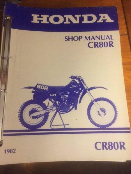 1982 Honda CR80R Shop Manual in Motorcycle Parts & Accessories in Winnipeg
