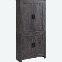 Farm on table 64" 4-Door Kitchen Pantry, Freestanding Storage Cabinet with 3 Adjustable Shelves for Kitchen