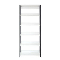 Latitude Run® Kennyth 31.5" W White Freestanding Wood and Metal Walk in Closet with Shelves
