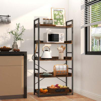 17 Stories Bookcase, Industrial Bookshelf for Living Room, Bedroom and Office