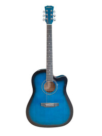 On Sale! Acoustic Guitar for beginners, Students Blue Full Size SPS372