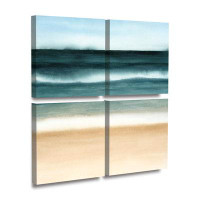 Trademark Fine Art Grace Popp  Oceanic Blur I 4 Piece Panel Set Art
