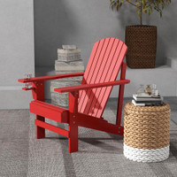 Adirondack Chair 28.5" x 38.2" x 36.6" Red