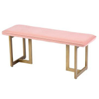 Latitude Run® Set Of 1 Upholstered Velvet Bench