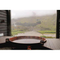 Millwood Pines Queenstown Hot Tub by Charlotte Rowley - Print