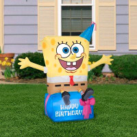 Gemmy Industries Airblown-Spongebob On Birthday Present
