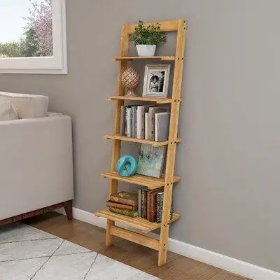 Zipcode Design™ Gamino 50" H x 16.25" W Solid Wood Ladder Bookcase