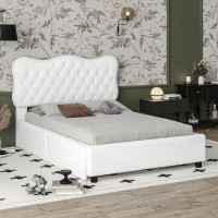 House of Hampton PU Leather Upholstered Platform Bed with 4 Drawers