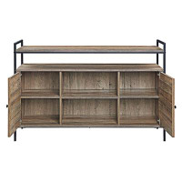 17 Stories TV Stand With Open Shelves And Cabinet