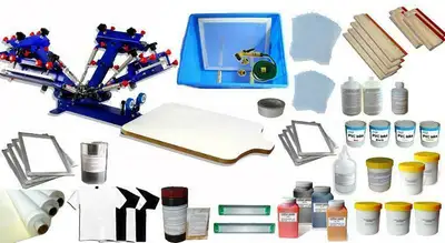 4 Color 1 Station Screen Printing kit Adjustable Printer with Press Shirt Tools 006961