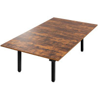 Vivo VIVO Electric x Square Corner Desk, Black Table Tops
