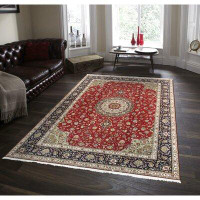 Pasargad One-of-a-Kind Tabriz Hand-Knotted Red/Brown/Black 9'10" x 13'2" Area Rug