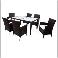 Winston Porter 7-piece Outdoor Wicker Dining set - Dining table set for 7 - Patio Rattan Furniture