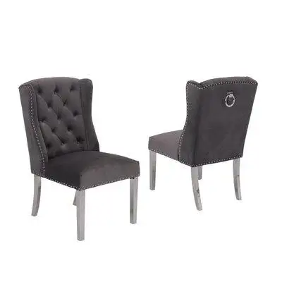 Rosdorf Park Manawa Tufted Velvet Upholstered Side Chair