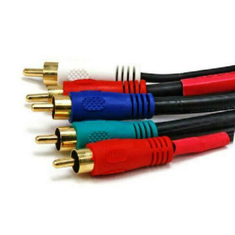12 ft. 5-RCA (5-in-1) Component Video-Audio Coaxial Cable (RG-59 U) - Black in General Electronics in West Island - Image 2