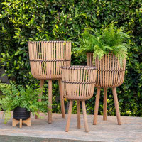 Latitude Run® Trinell Bamboo Pot Planter