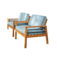 Red Barrel Studio Chaise de canapé en bois naturel avec supports en métal