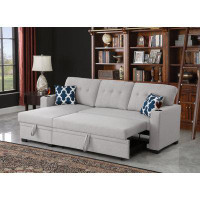 Latitude Run® 82" Width Sectional With Storage Chaise And Cupholder Armrest