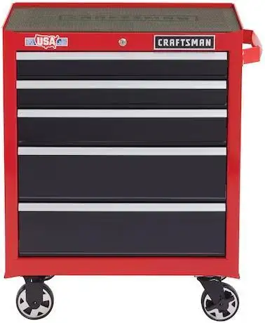 Craftsman 26" Wide 5-Drawer Rolling Tool Cabinet The same Craftsman 26" wide 5-drawer rolling tool c...