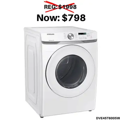 Samsung DVE45T6005W Dryer at Affordable Price!