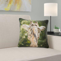 Made in Canada - The Twillery Co. Corwin Abstract Giraffe Head Back View Pillow