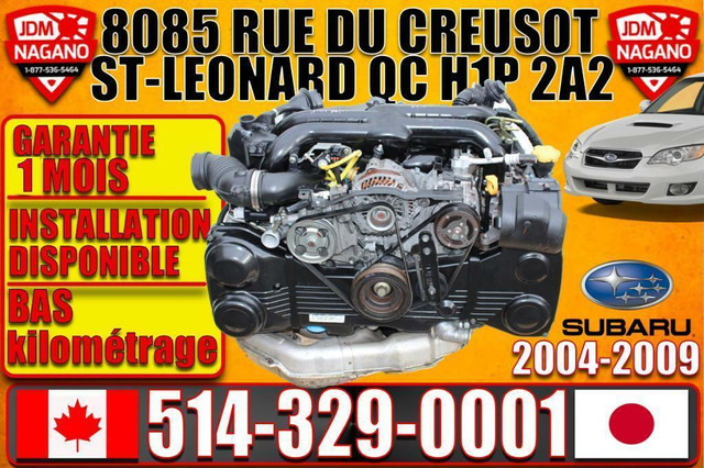 Moteur Subaru Legacy GT Turbo  2004 2005 2006 2007 2008 2009  Legacy Turbo Engine EJ255 Motor EJ20X in Engine & Engine Parts in Greater Montréal
