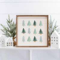 The Holiday Aisle® Green Tones Pine Trees