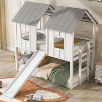 Harper Orchard Twin Over Twin House Bunk Bed