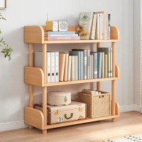 Latitude Run® Wooden Open Bookcase with Solid Wood Frame