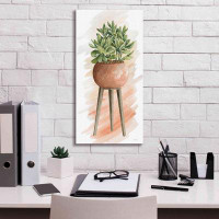 Wildon Home® Wildon Home® 'Plant Stand Pot Of Flowers I' By Cindy Jacobs, Giclee Canvas Wall Art