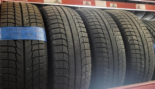 USED SET OF WINTER MICHELIN 99% TREAD WITH INSTALLATION in Auto Body Parts in City of Toronto