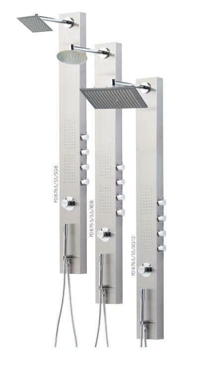 PD-876-S AquaMassage Shower Column - ( 3 Head Choices Available - 1 Round and 2 Squ ) Optional Tub Spout Available in Plumbing, Sinks, Toilets & Showers - Image 2