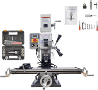 RCOG-28V R8 Bench top Milling and Drilling Machine 110V Variable Speed 27.5x7.1 1300W Brushless Motor 028356