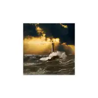 Breakwater Bay Lighthouse In A Clearing Storm Print On Acrylic Glass