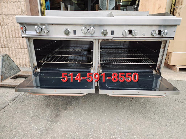 Poele , Cuisiniere , Stove , Range , Southbend 4 burner + grill 4 bruleurs + grille BBQ , 2 Four , 2 Oven, Gas , Gaz in Industrial Kitchen Supplies in Greater Montréal - Image 3