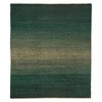 Tufenkian Twilight Hand-Knotted Wool Ombre Area Rug in Green/Ivory