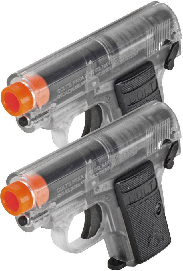 Two kids in your family?  ---  COLT .25 TWIN PACK SPRING POWERED TOY AIRSOFT PISTOLS in Paintball - Image 2