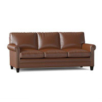 Bradington-Young Raylen 80.5" Genuine Leather Rolled Arm Sofa