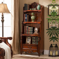 STAR BANNER American Solid Wood Bookcase European Living Room Vintage Bookcase