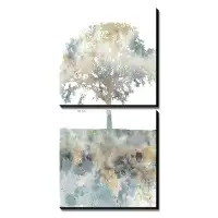 Made in Canada - Latitude Run® 'Water Tree I' by Stephane Fontaine 2 Piece Graphic Art on Canvas Set