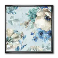 Made in Canada - East Urban Home 'Indigold Watercolor Lovely bird III' - Picture Frame Print on Canvas